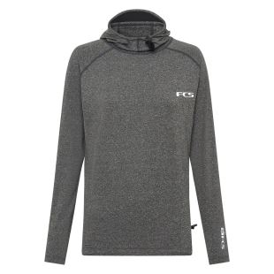 Essential LS Rash Vest Hooded / Lycra Solaire avec Capuche - Heather Grey